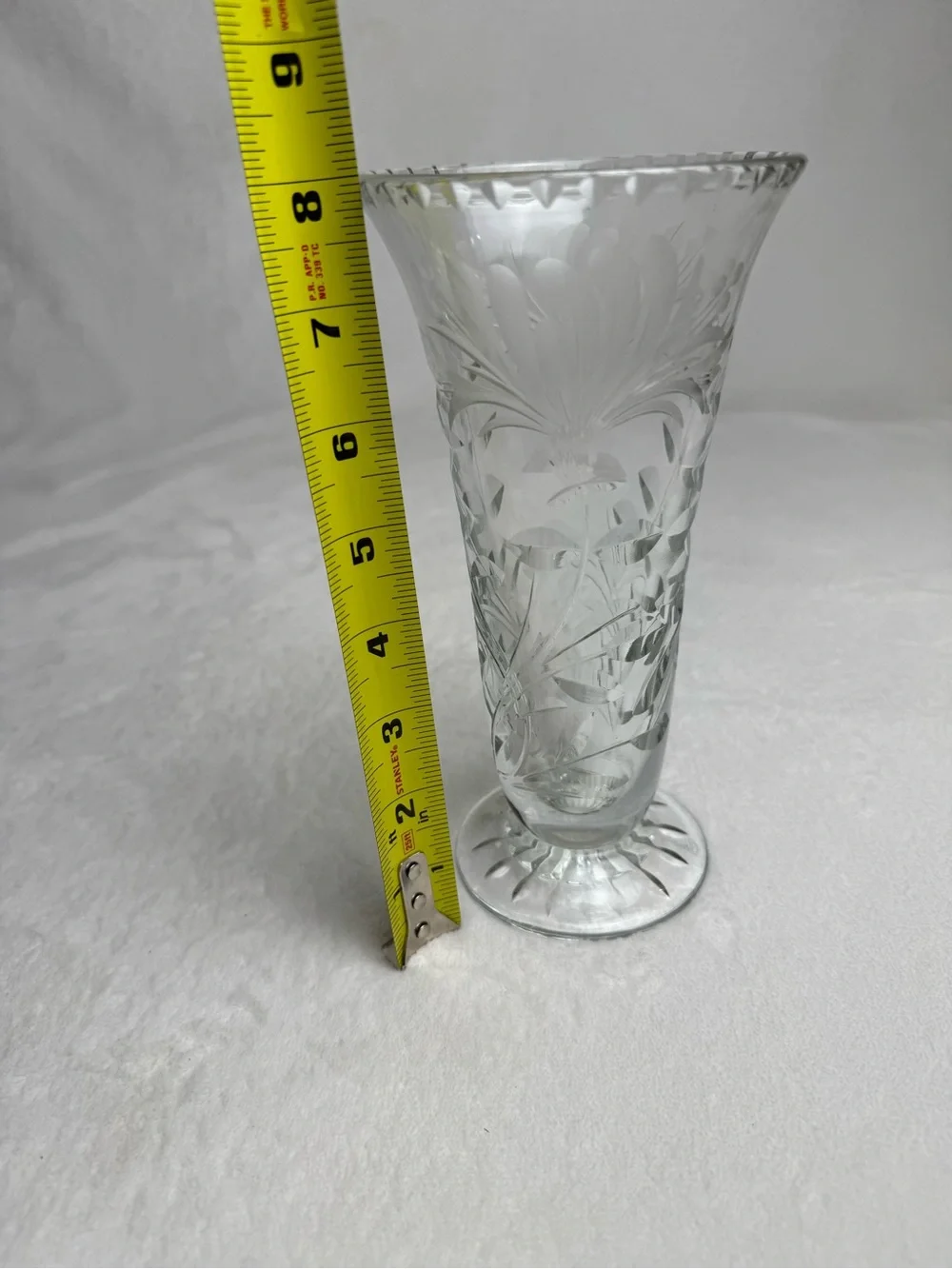 The Royal Brierley Crystal Cut Glass Honeysuckle Trumpet 8